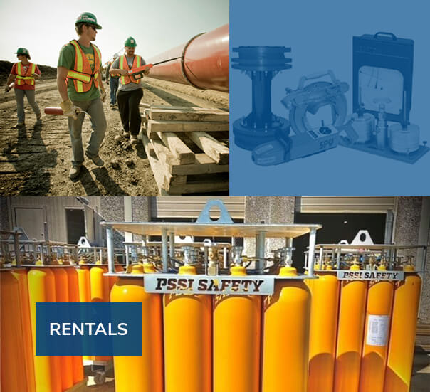 A collage of rental options offered at PSSI.