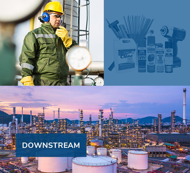 A collage of downstream services and products from PSSI. 
