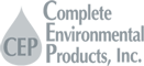 The grey Complete Environmental Products logo.